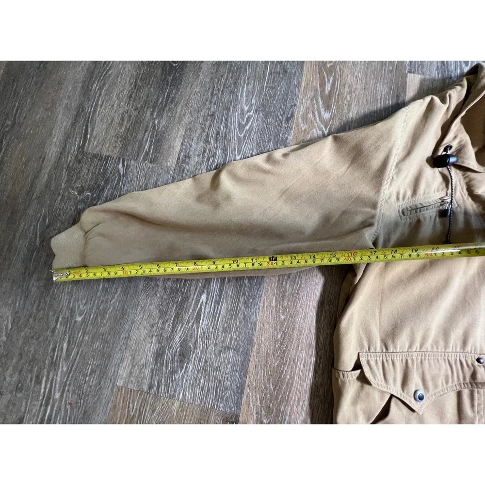 Jamie Sadock Utility Jacket Womens Medium Tan Excellent Full Zip Cargo Pockets - Picture 5 of 6